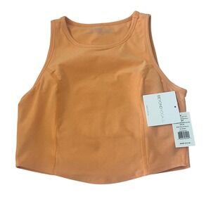 Beyond Yoga Slub Jersey Cropped Tank‎ Orange XL NWT Athleisure Lounge, Soft